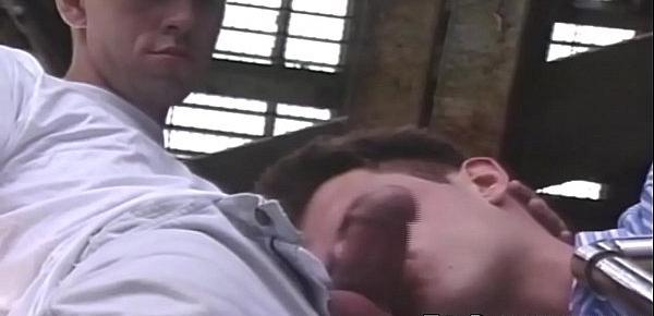  Vintage gay blowjob with an amateur dude and his friend